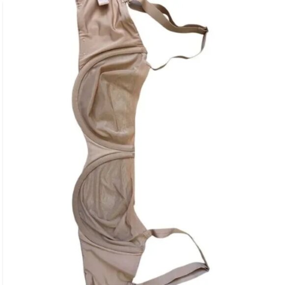 NEW Skims No Show Unlined Balconette Bra Clay 34DDD 34F Tan Sheer - Picture 6 of 9